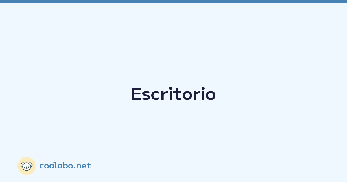 Configuración de escritorio